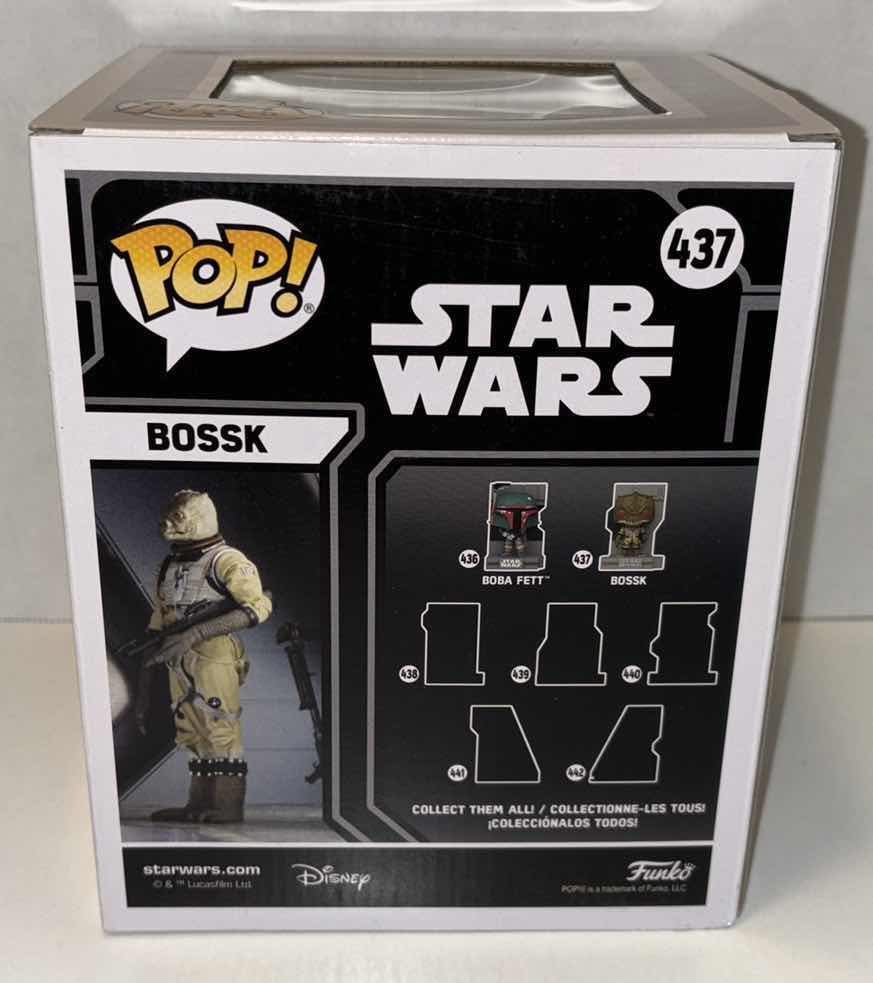 Photo 4 of NEW FUNKO POP! GAMESTOP EXCLUSIVE STAR WARS DELUXE BOBBLE-HEAD VINYL FIGURE, #437 “BOUNTY HUNTERS COLLECTION: BOSSK”