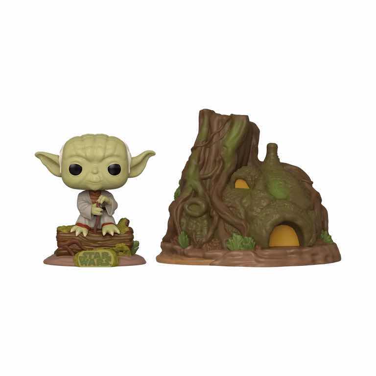 Photo 1 of NEW FUNKO POP! TOWN STAR WARS 40TH ANNIVERSARY THE EMPIRE STRIKES BACK BOBBLE-HEAD VINYL FIGURE, #11 “DAGOBAH YODA WITH HUT”