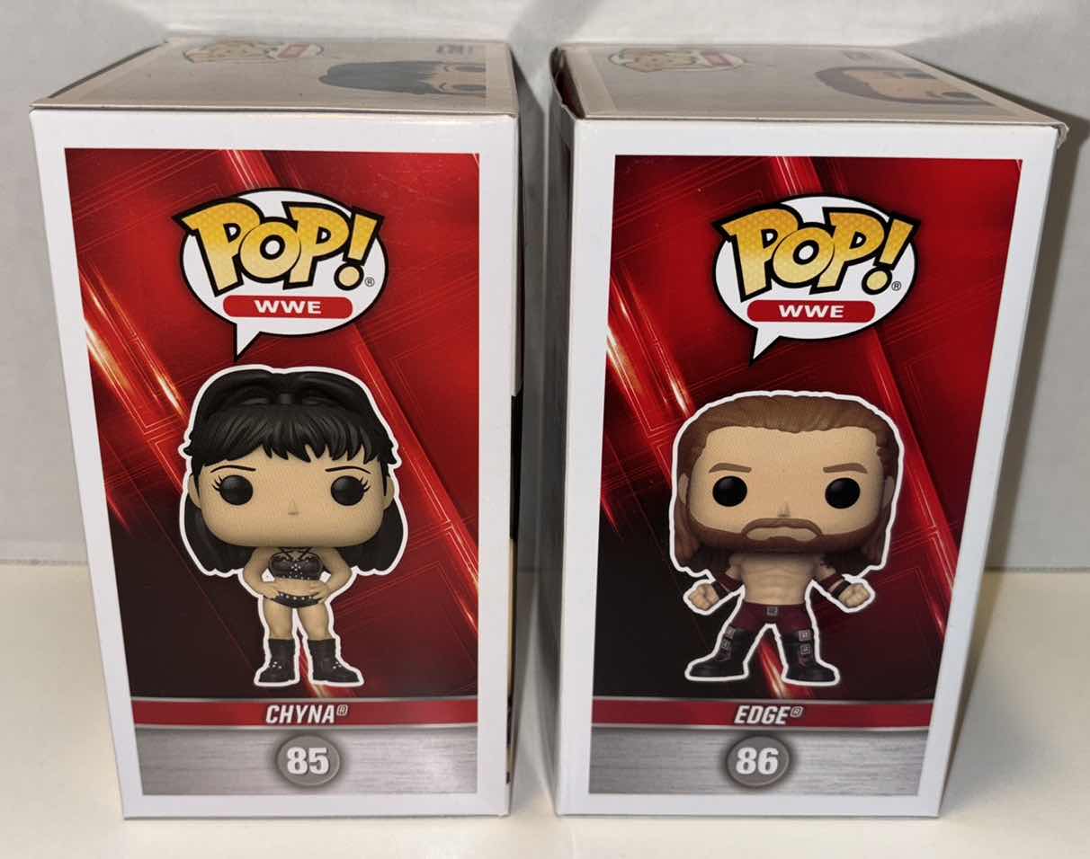 Photo 4 of NEW FUNKO POP! 2-PACK WWE VINYL FIGURES, #85 CHYNA & #86 EDGE