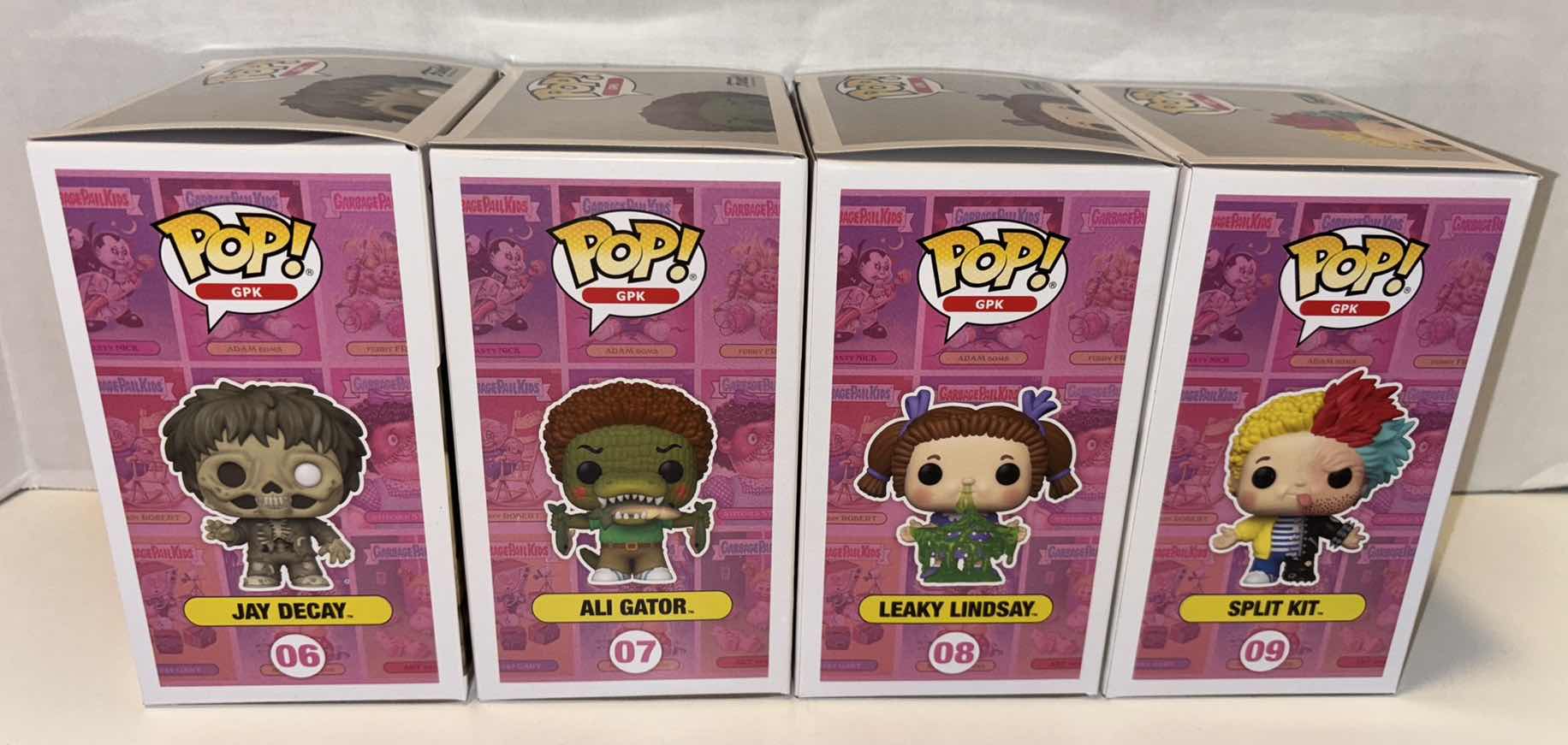 Photo 3 of NEW FUNKO POP! 4-PACK GARBAGE PAIL KIDS VINYL FIGURES, #06 JAY DECAY #07 ALI GATOR #08 LEAKY LINDSAY #09 SPLIT KIT