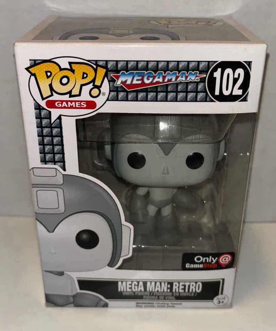 Photo 2 of NEW FUNKO POP! GAMES VINYL FIGURE, GAMESTOP EXCLUSIVE #102 MEGA MAN: RETRO