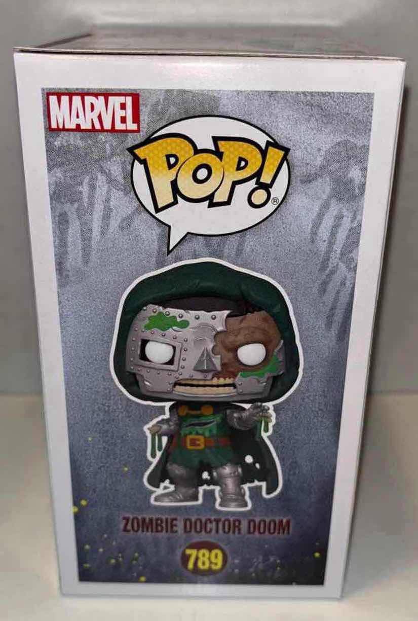 Photo 4 of NEW FUNKO POP! MARVEL ZOMBIES 2-PACK BOBBLE-HEAD FIGURES, #789 ZOMBIE DOCTOR DOOM & POCKET POP! KEYCHAIN ZOMBIE GAMBIT