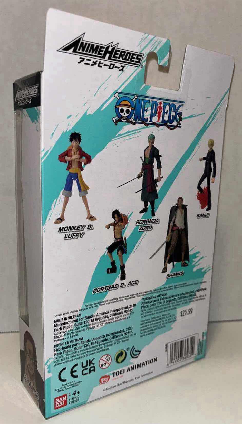 Photo 3 of NEW BANDAI ONE PIECE ANIME HEROES “SHANKS” ACTION FIGURE & ACCESSORIES