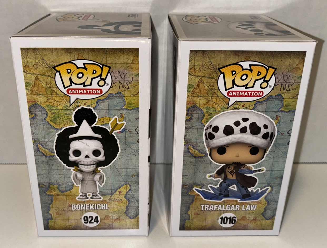 Photo 4 of NEW FUNKO POP! ANIMATION VINYL FIGURES, ONE PIECE #924 BONEKICHI & #1016 TRAFALGAR LAW