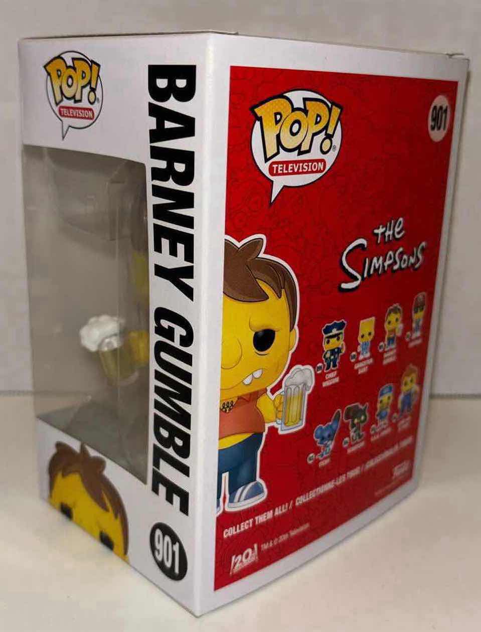 Photo 5 of NEW FUNKO POP! TELEVISION VINYL FIGURE & POCKET POP! KEYCHAIN, THE SIMPSONS #901 BARNEY GUMBLE & U.S.A. HOMER KEYCHAIN