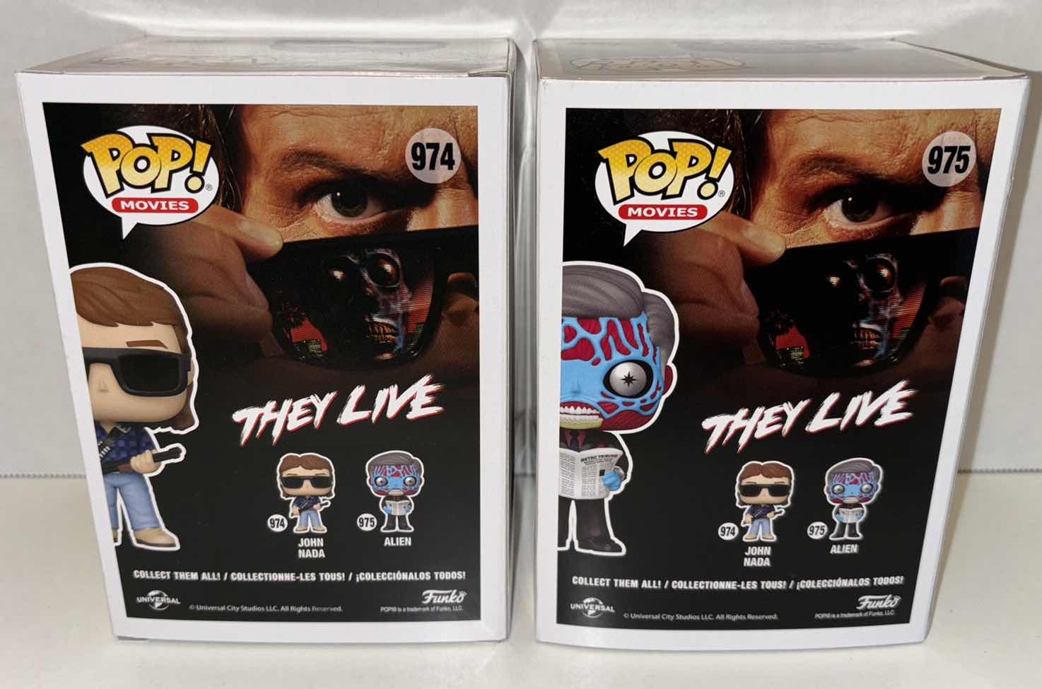 Photo 4 of MNEW FUNKO POP! MOVIES VINYL FIGURES, THEY LIVE #974 JOHN NADA & #975 ALIEN