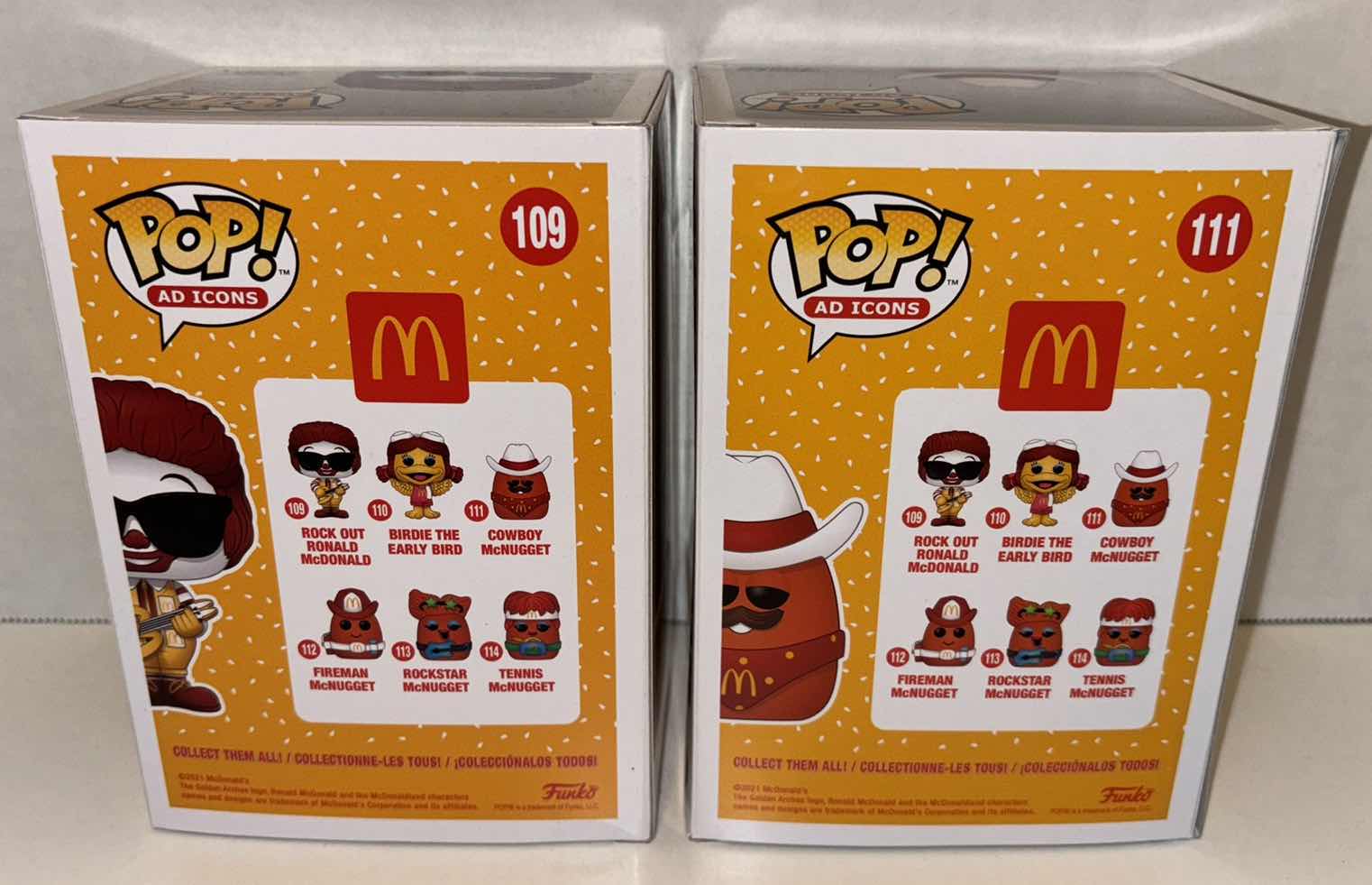 Photo 5 of NEW FUNKO POP! AD ICONS VINYL FIGURES, #109 ROCK OUT RONALD MCDONALD & #111 COWBOY MCNUGGET