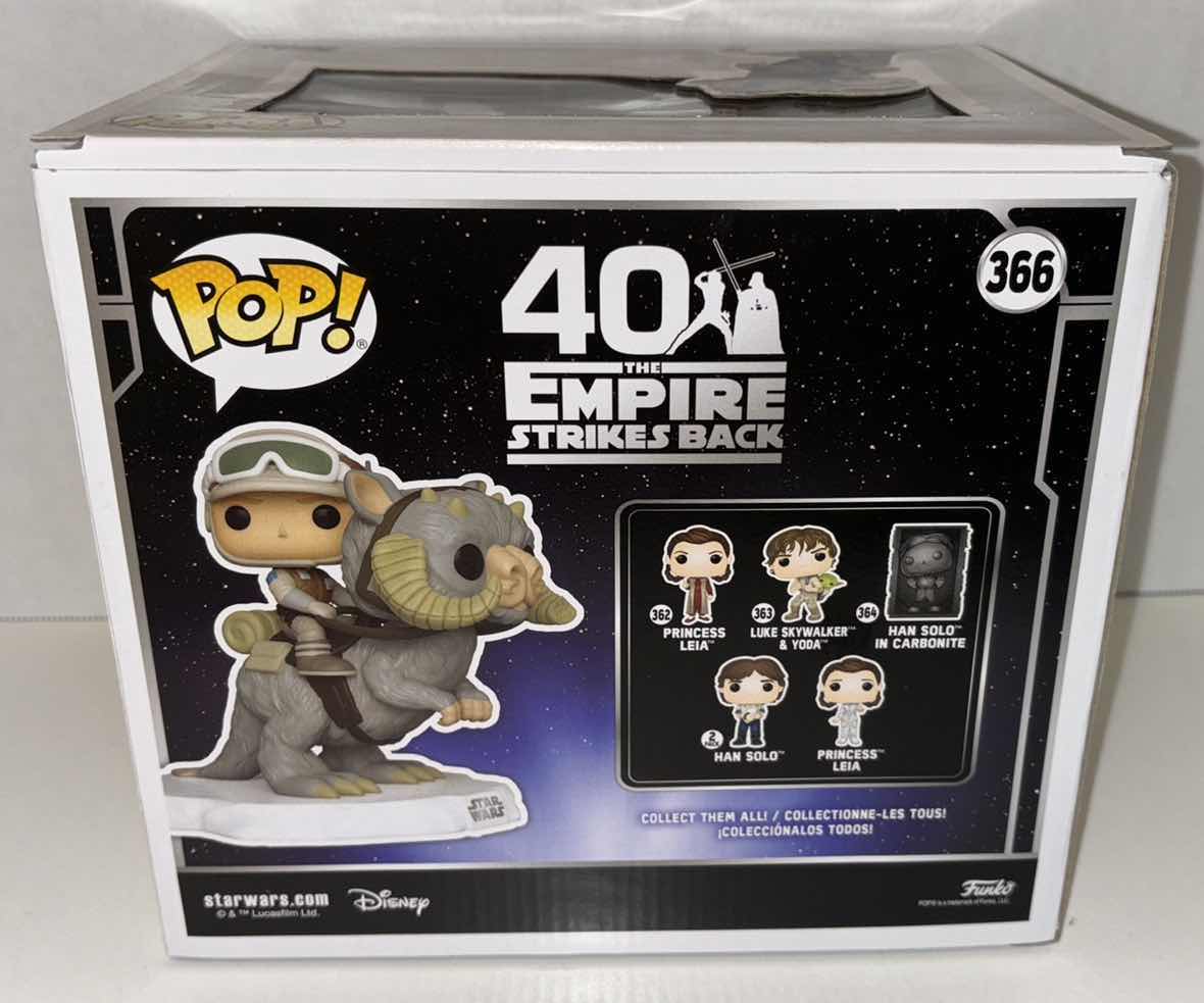 Photo 3 of NEW FUNKO POP! STAR WARS 40TH ANNIVERSARY THE EMPIRE STRIKES BACK BOBBLE-HEAD VINYL FIGURE, #366 LUKE SKYWALKER WITH TAUNTAUN