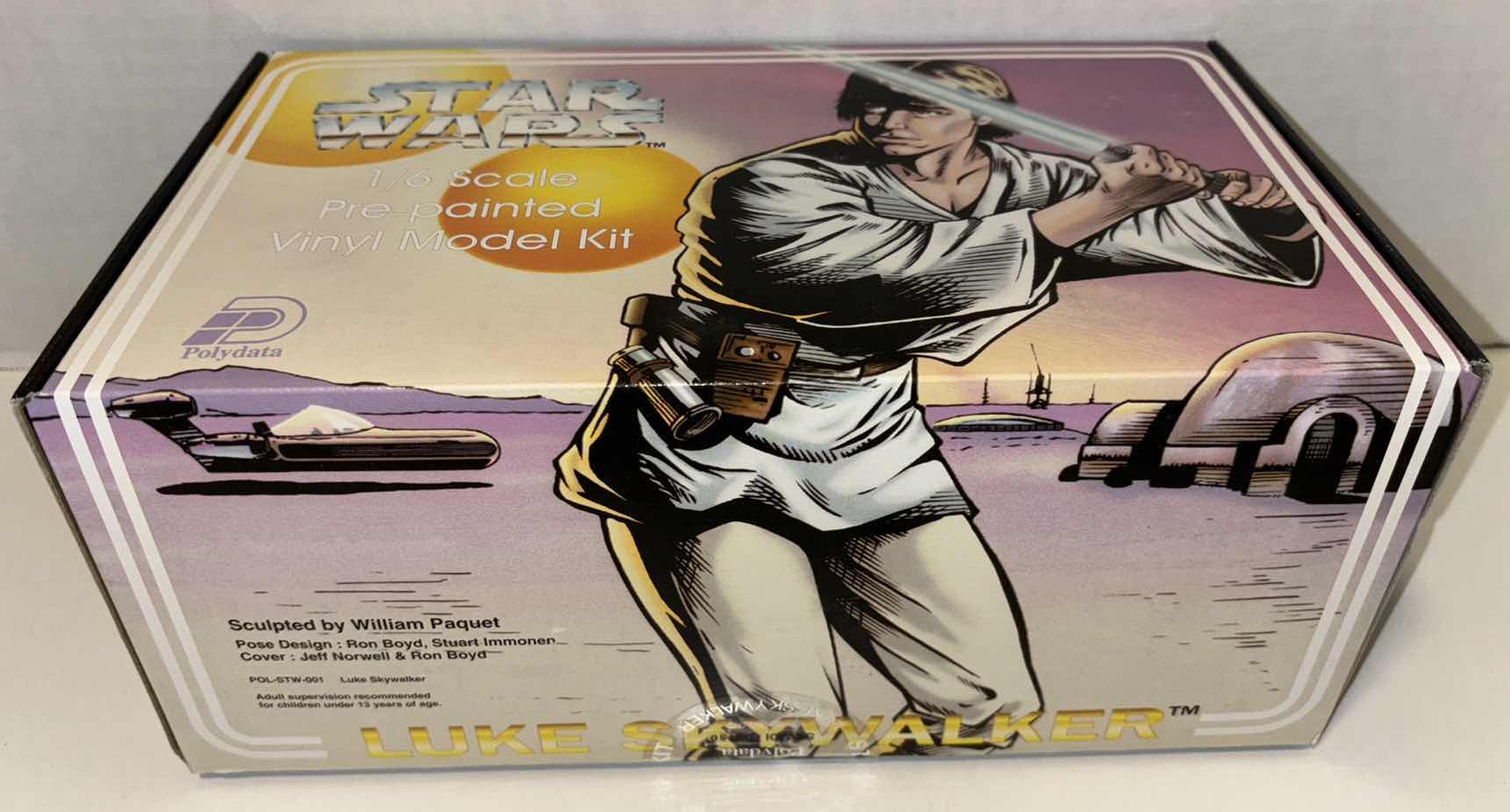 Photo 2 of NEW FACTORY SEALED 1995 POLYDATA STAR WARS 1/6 SCALE PRE-PAINTED VINYL MODEL KIT “LUKE SKYWALKER” #01