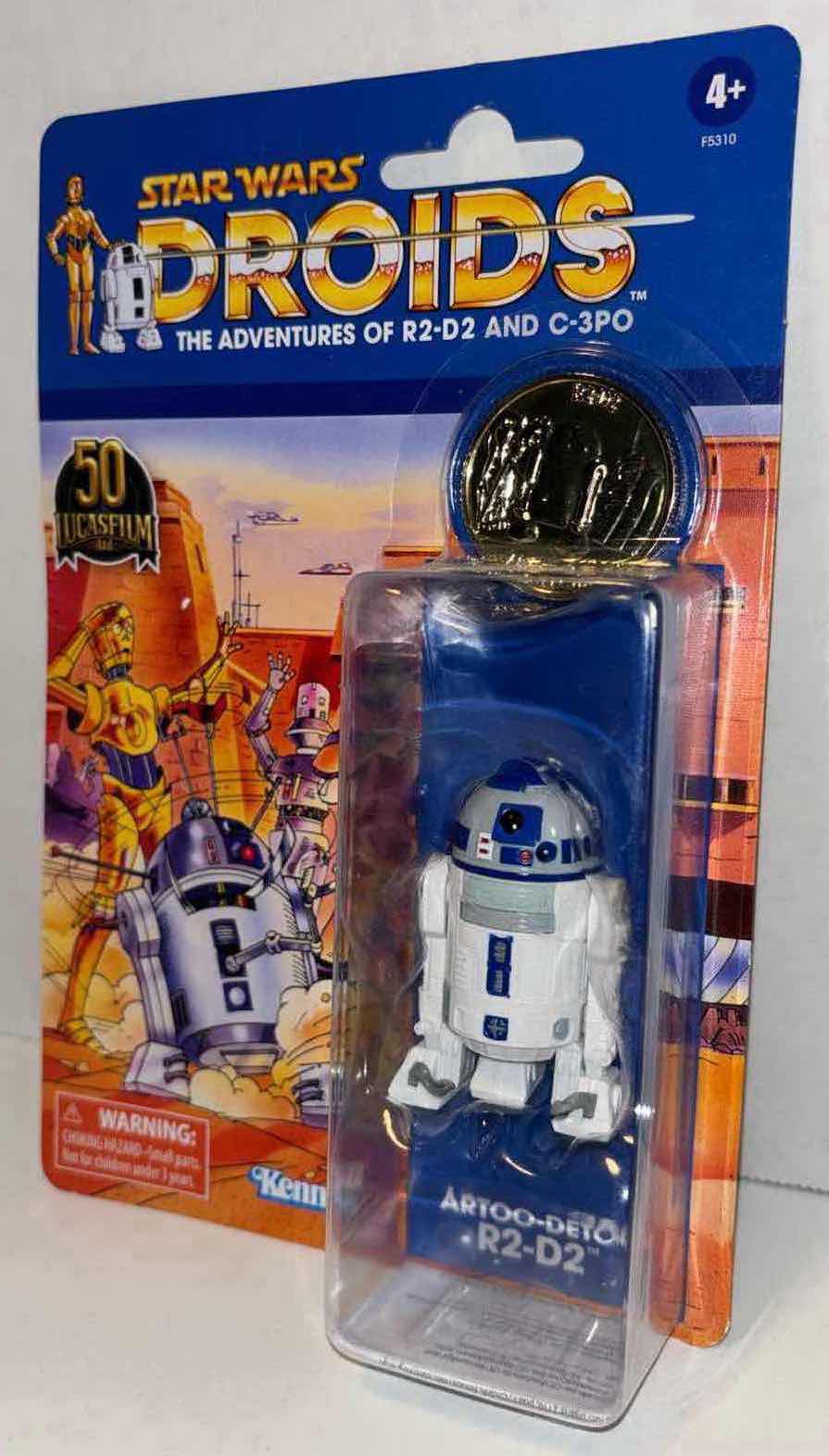 Photo 1 of NEW 2021 HASBRO KENNER 50TH ANNIVERSARY LUCAS FILM STAR WARS DROIDS THE ADVENTURE OF R2-D2 & C-3PO, “ARTOO-DETOO R2-D2” W COIN