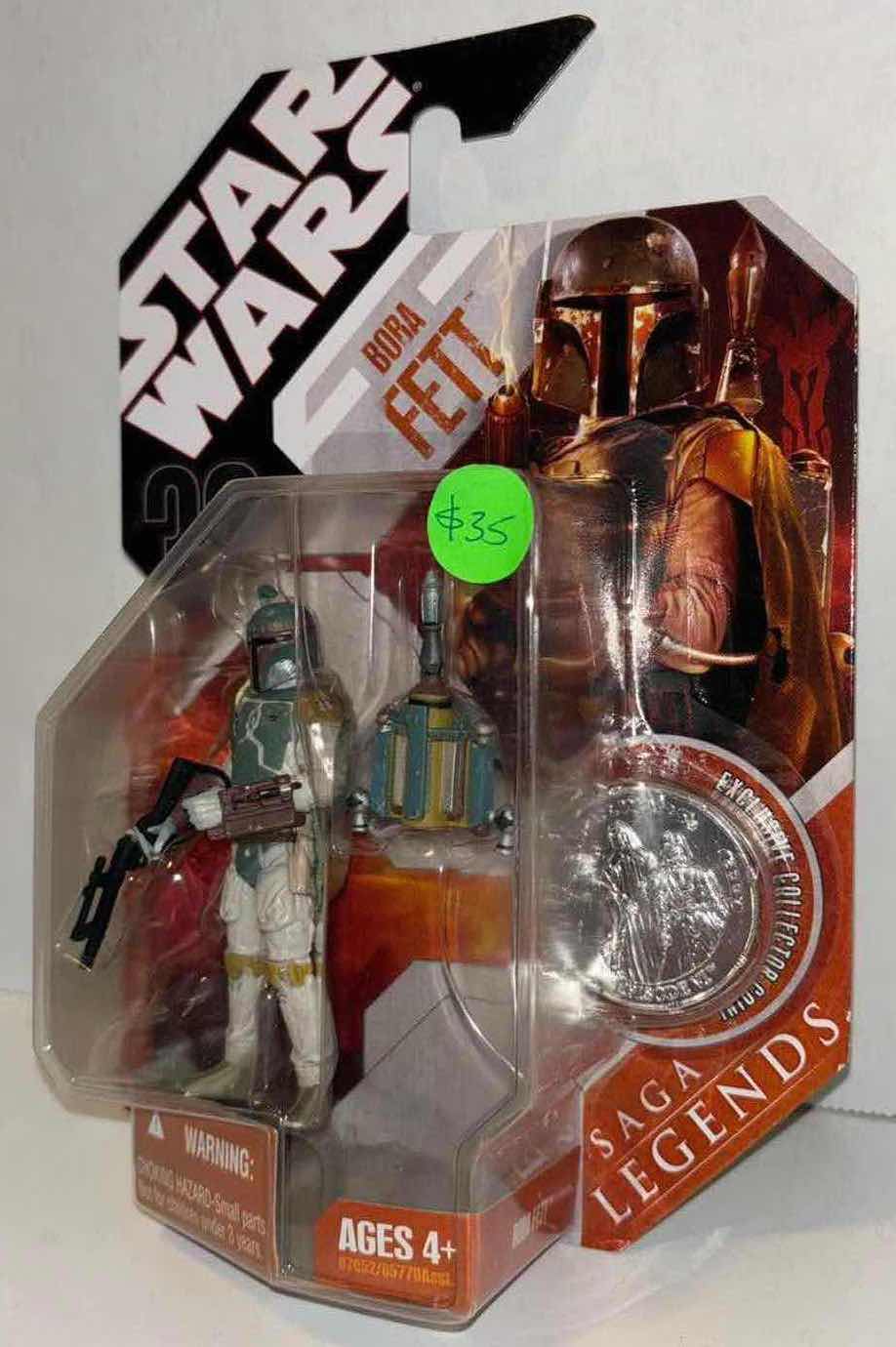 Photo 1 of NEW 2007 HASBRO STAR WARS 30TH ANNIVERSARY SAGA LEGENDS FIGURE & ACCESSORIES “BOBA FETT” W EXCLUSIVE COLLECTOR COIN