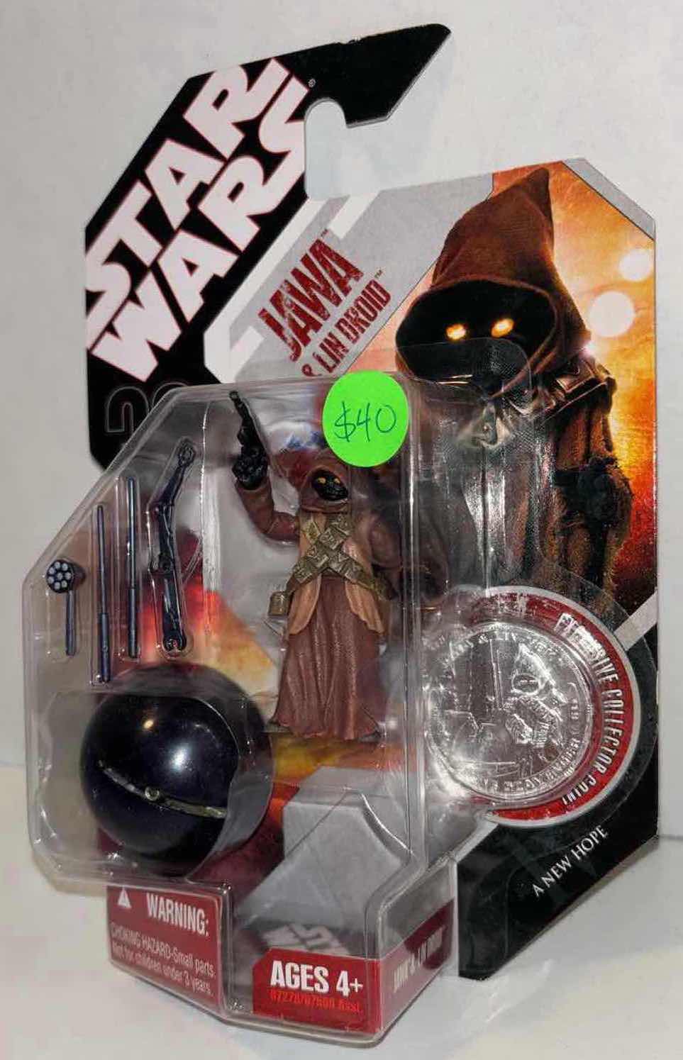 Photo 1 of NEW 2007 HASBRO STAR WARS 30TH ANNIVERSARY A NEW HOPE FIGURE & ACCESSORIES “JAWA & LIN DROID” W EXCLUSIVE COLLECTOR COIN