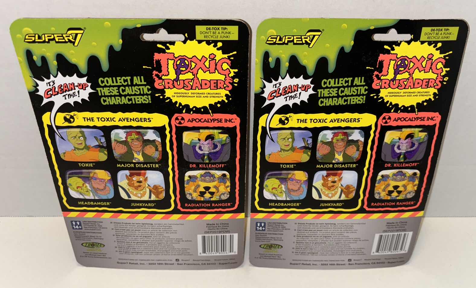 Photo 8 of NEW SUPER7 REACTION FIGURES TOXIC CRUSADERS ACTION FIGURE & ACCESSORIES 2-PACK, “RADIATION RANGER & DR. KILLEMOFF”