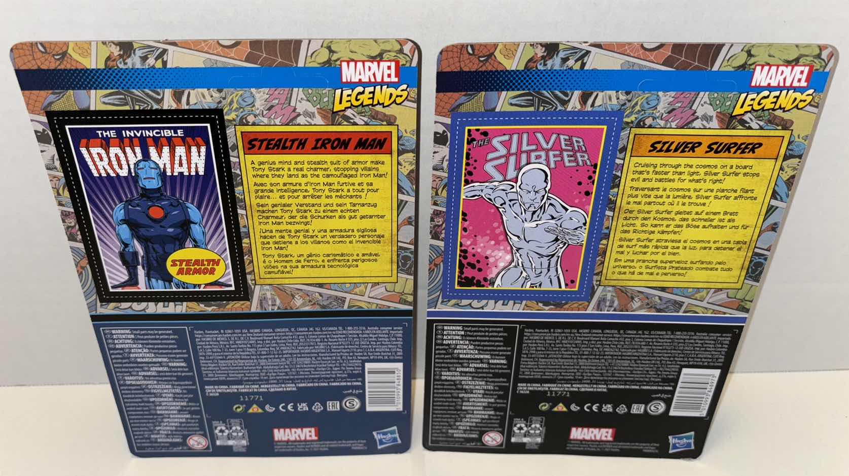 Photo 4 of NEW HASBRO KENNER MARVEL LEGENDS RETRO COLLECTION 3.75” ACTION FIGURES 2-PACK, THE INVINCIBLE ITON MAN “STEALTH ARMOR” & “THE SILVER SURFER”