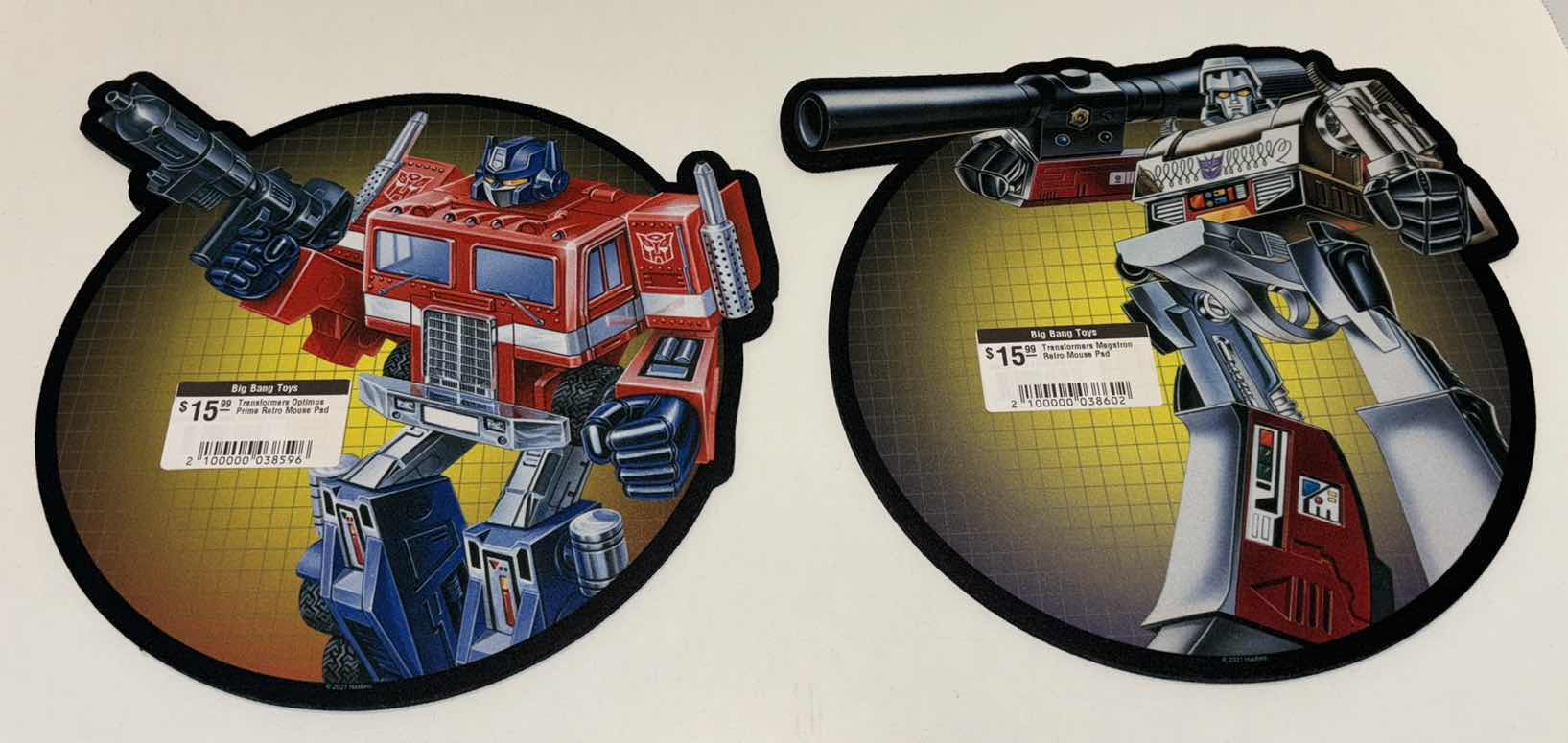 Photo 1 of NEW TRANSFORMERS RETRO MOUSE PAD 2-PACK, OPTIMUS PRIME & MEGATRON