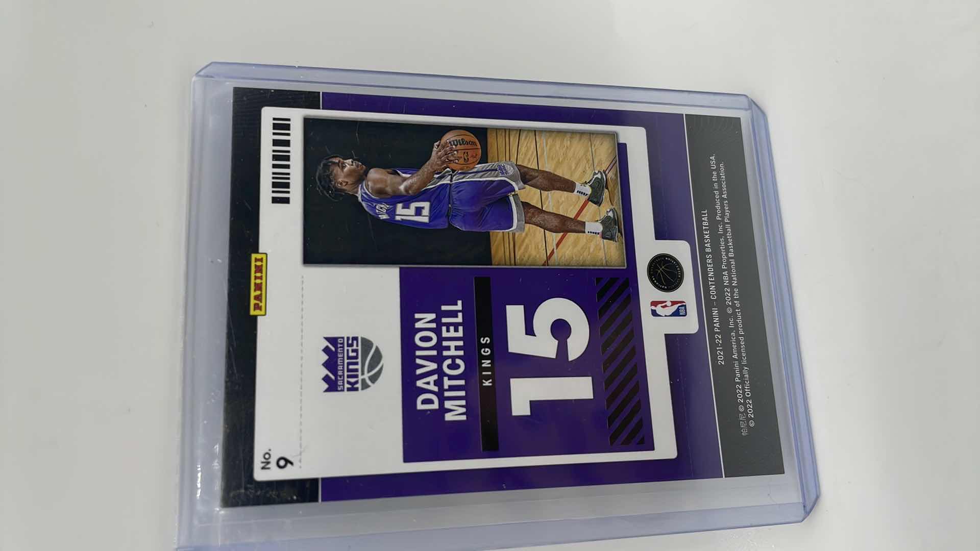 Photo 2 of 2021-22 DAVION MITCHELL PANINA ROOKIE OF THE YEAR CARD 9