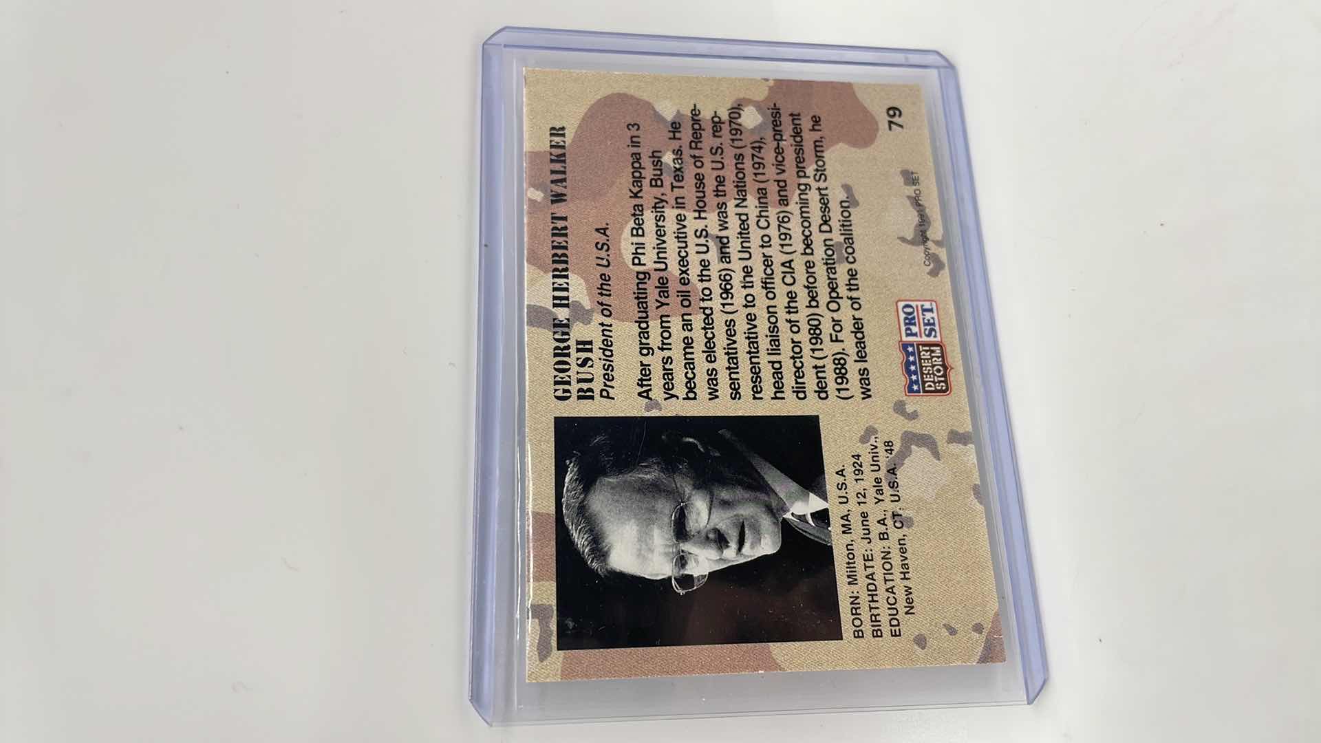 Photo 2 of 1991 GEORGE HERBERT WALKER BUSH PRO SET CARD 79