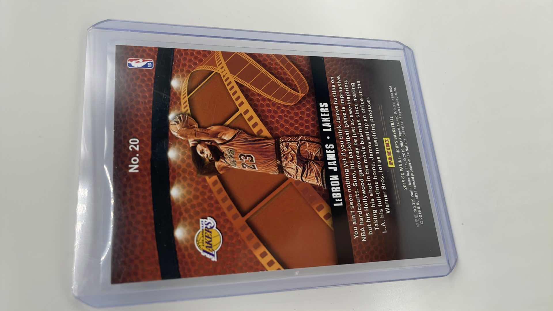 Photo 2 of 2019-20 LEBRON JAMES PANINI CARD 20