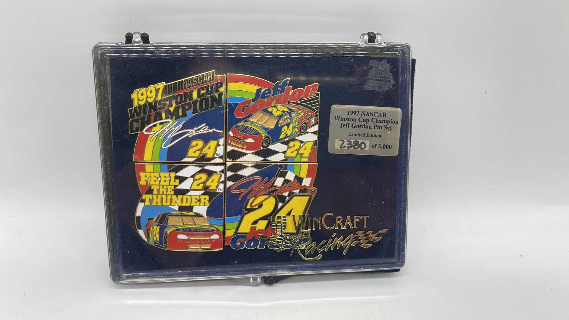 Photo 1 of 1997JEFF GORDON WINSTON CUP CHAMPION LIMITED EDITION ENAMEL PIN SET NUMBERED 2380/5000