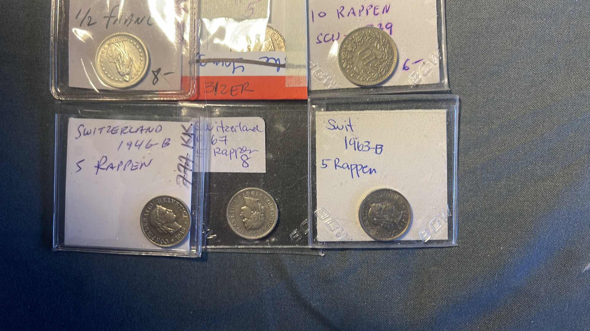 Photo 3 of 6 SWITZERLAND VINTAGE COLLECTOR COINS