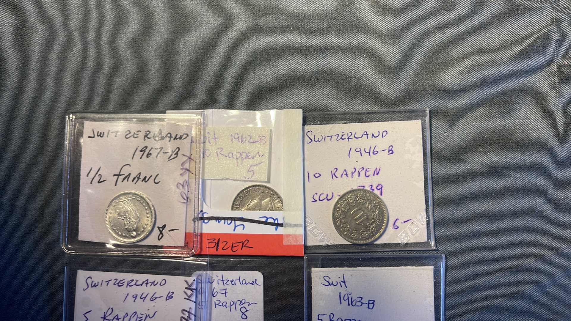 Photo 2 of 6 SWITZERLAND VINTAGE COLLECTOR COINS