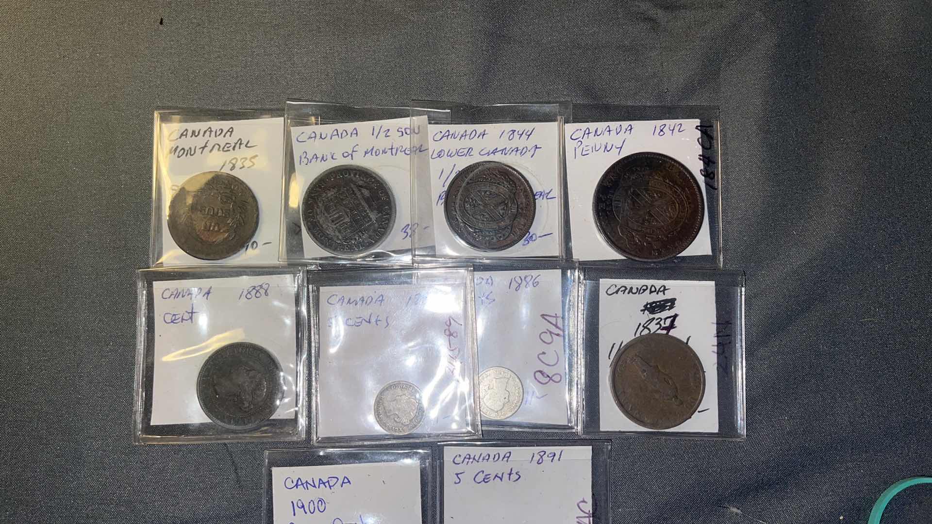 Photo 3 of 10 CANADIAN ANTIQUE COLLECTOR COINS