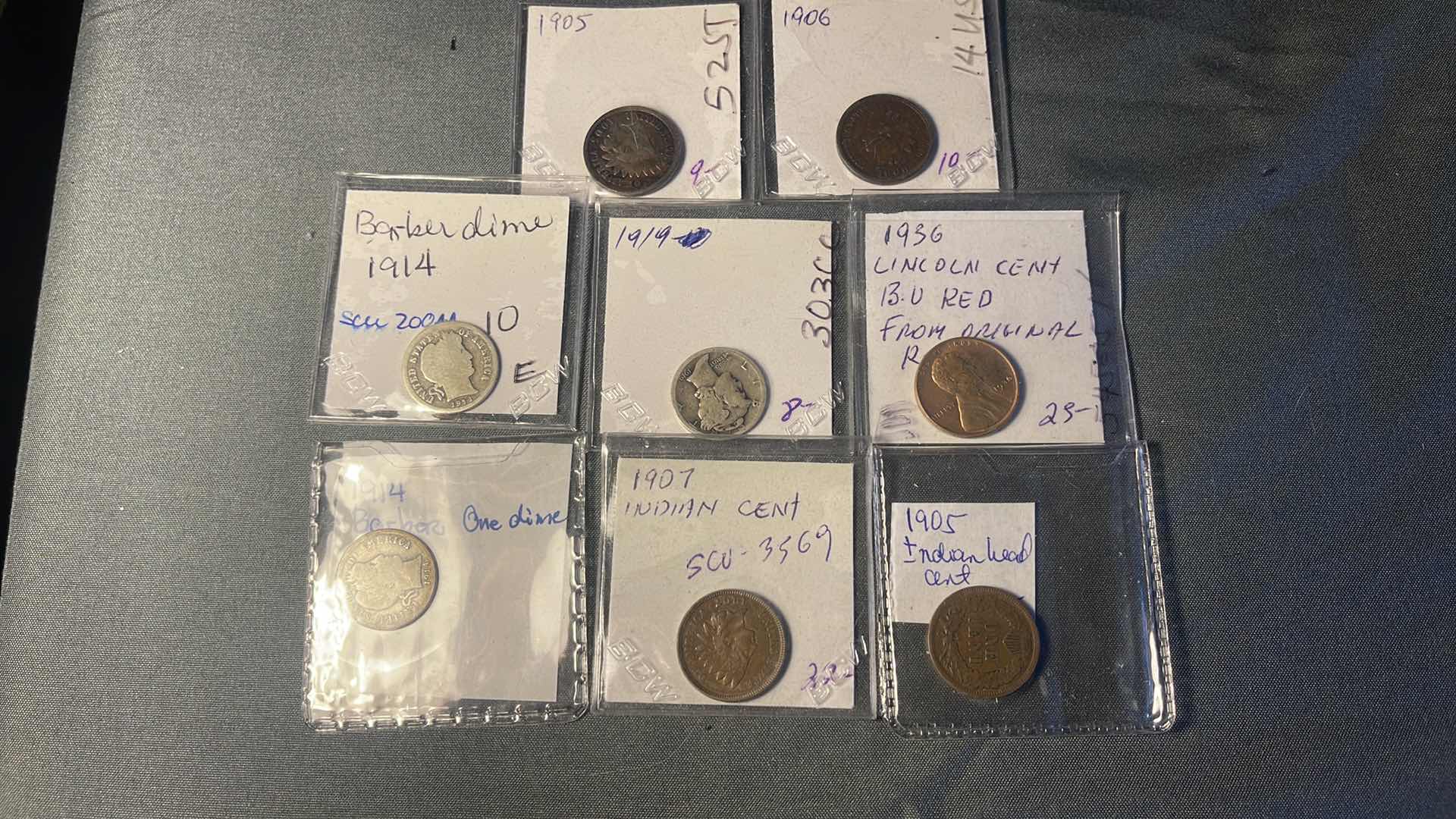 Photo 1 of 8 ASSORTED ANTIQUE COLLECTOR COINS