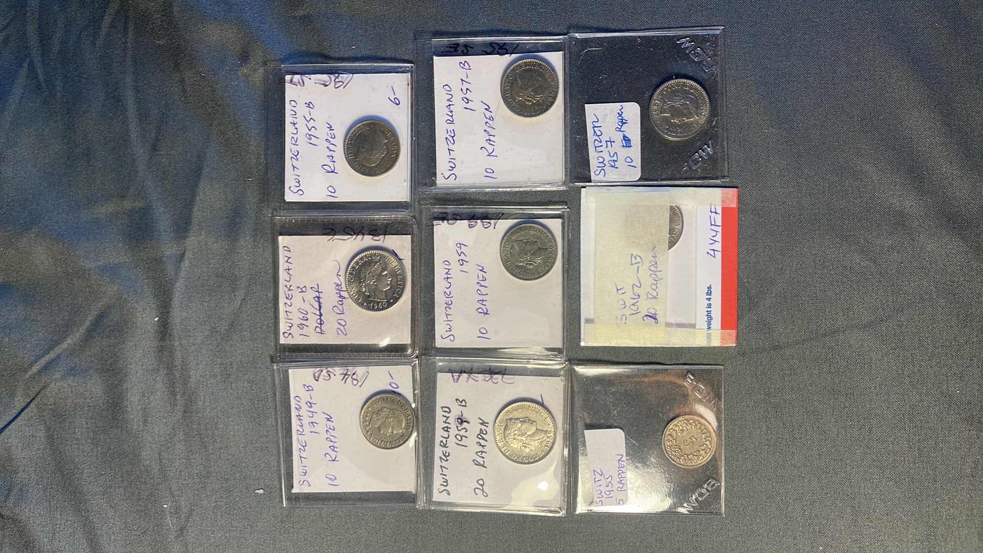 Photo 1 of 9 SWITZERLAND VINTAGE COLLECTOR COINS