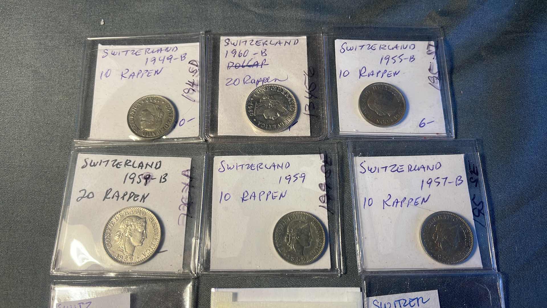 Photo 2 of 9 SWITZERLAND VINTAGE COLLECTOR COINS