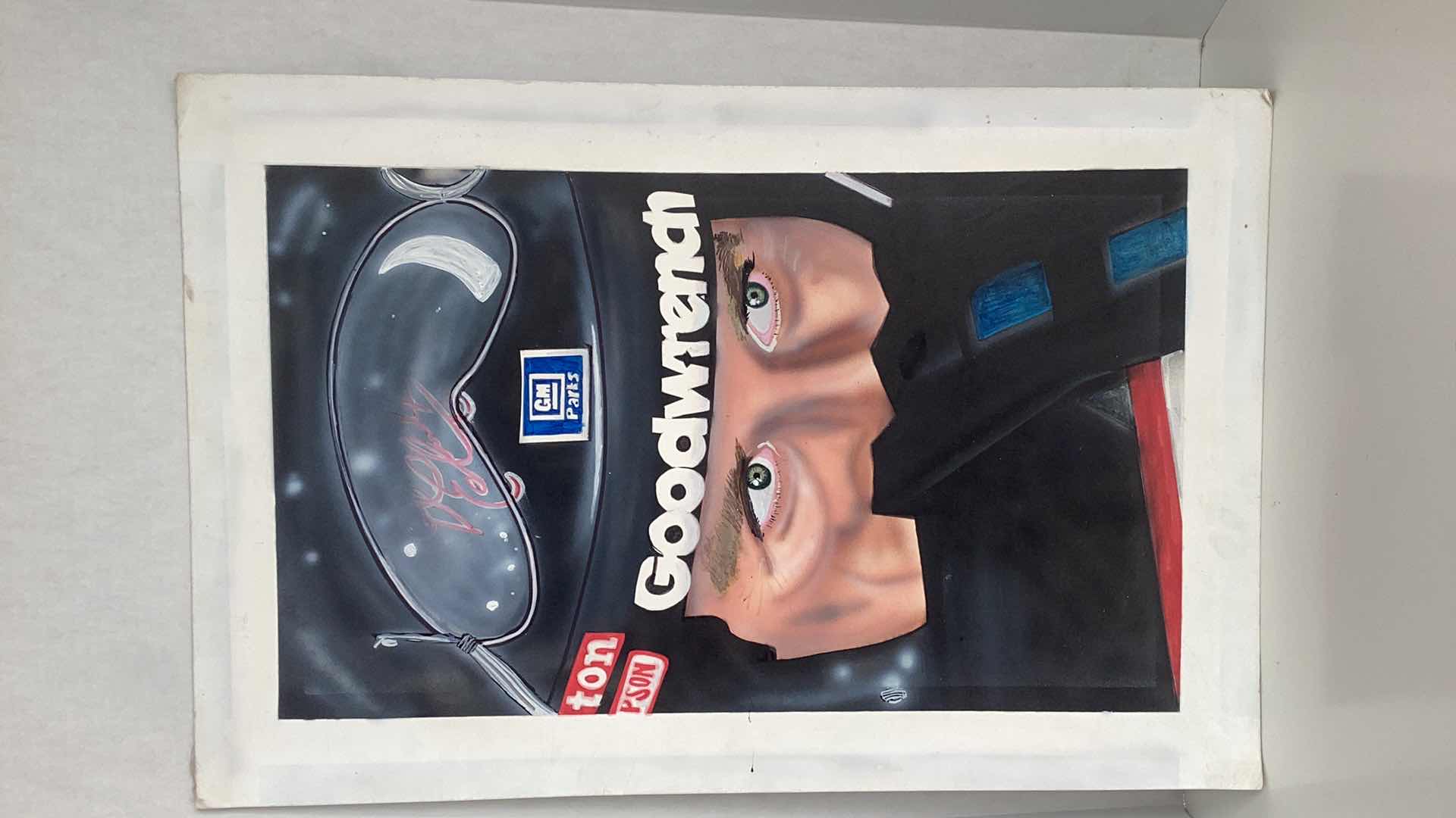 Photo 1 of DALE EARNHARDT HAND MADE PAINTING 20” X H 30”