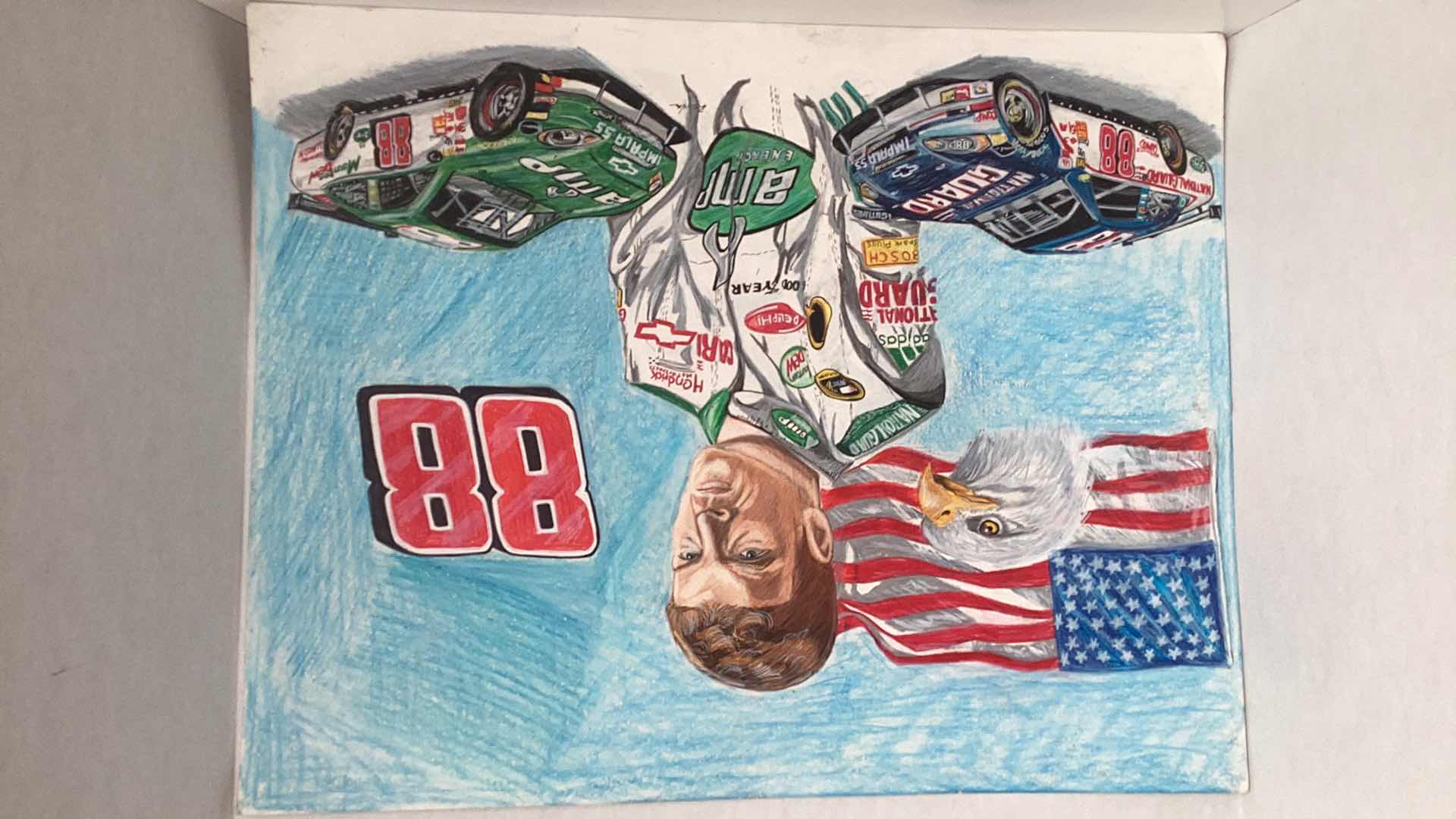 Photo 1 of DALE EARNHARDT JR. HAND MADE ARTWORK BY REYNA 24” X H 19”