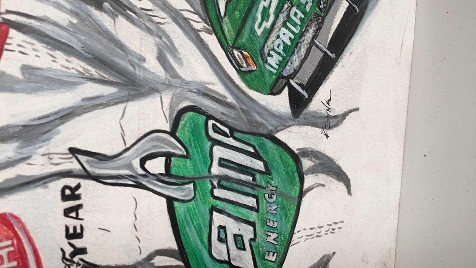Photo 4 of DALE EARNHARDT JR. HAND MADE ARTWORK BY REYNA 24” X H 19”