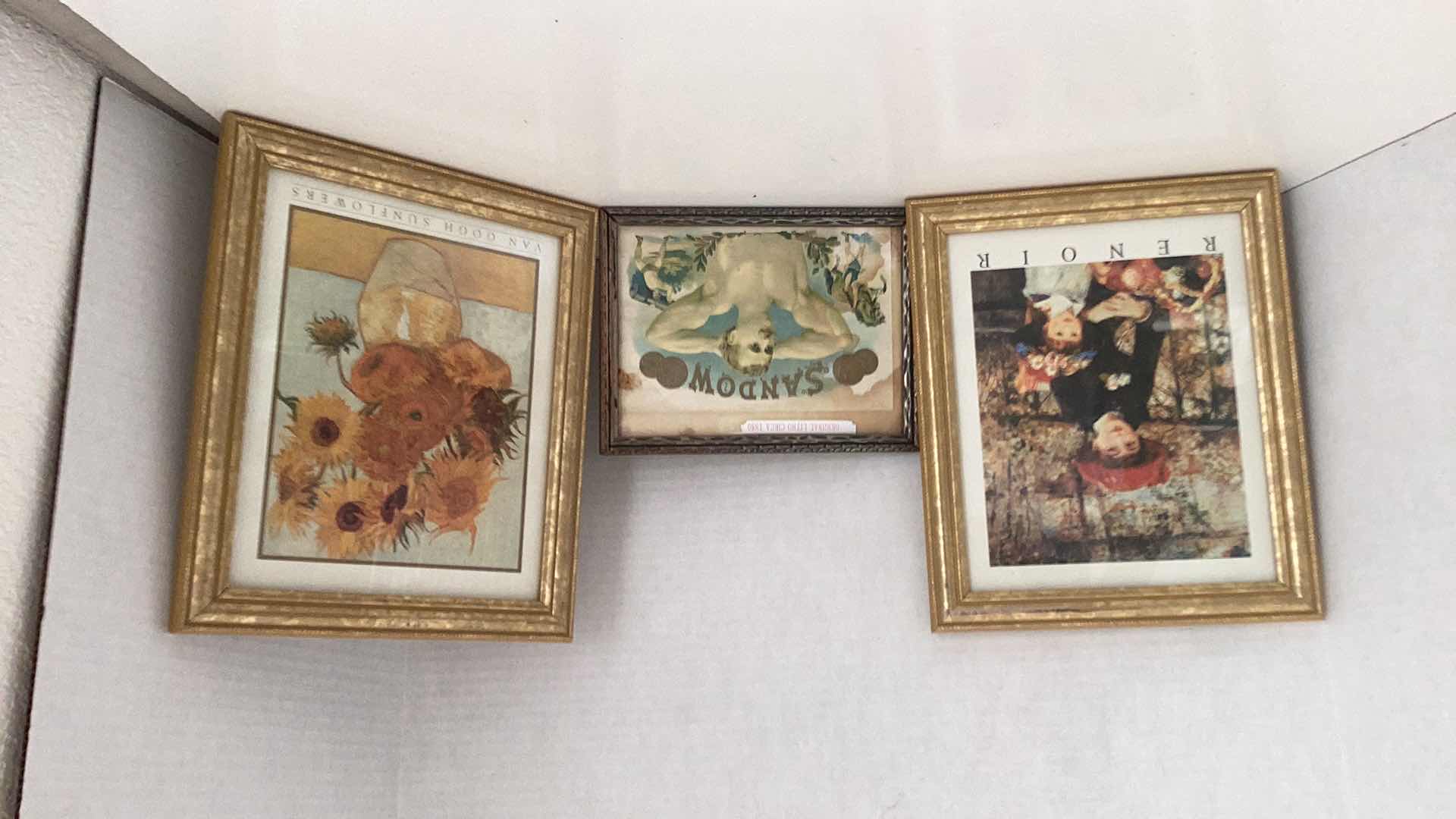 Photo 1 of THREE PICTURES, RENOIR, VAN GOGH, AND ONE IS AN ANTIQUE LITHO 1880 10” X H 12”