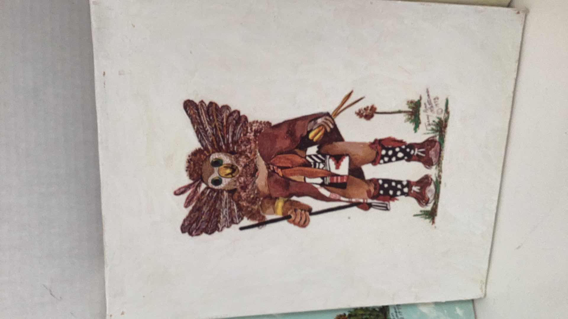 Photo 4 of FOUR KACHINA PAINTING BY TERRY ANN LATTERMAN 11” X H 14”
