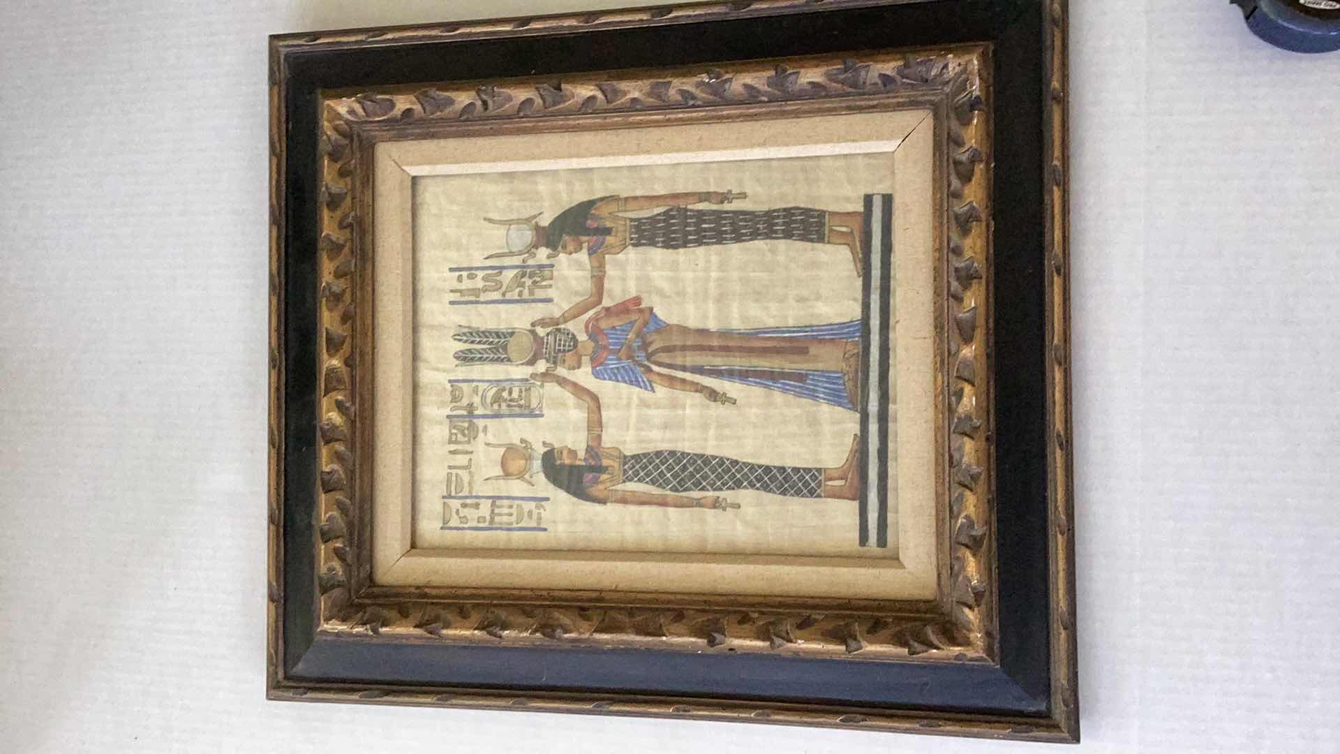 Photo 1 of EGYPTIAN PAPYRUS ARTWORK 19”X H 22”