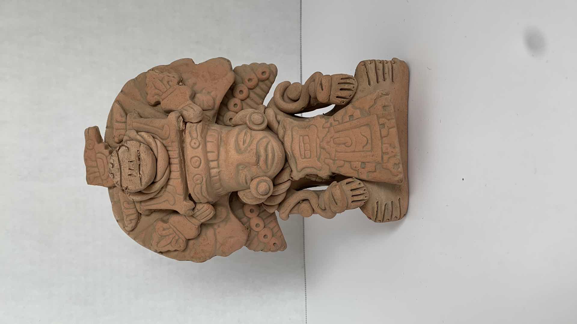 Photo 1 of REPLICA MESOAMERICAN CLAY STATUE 6” X 4” H 8”