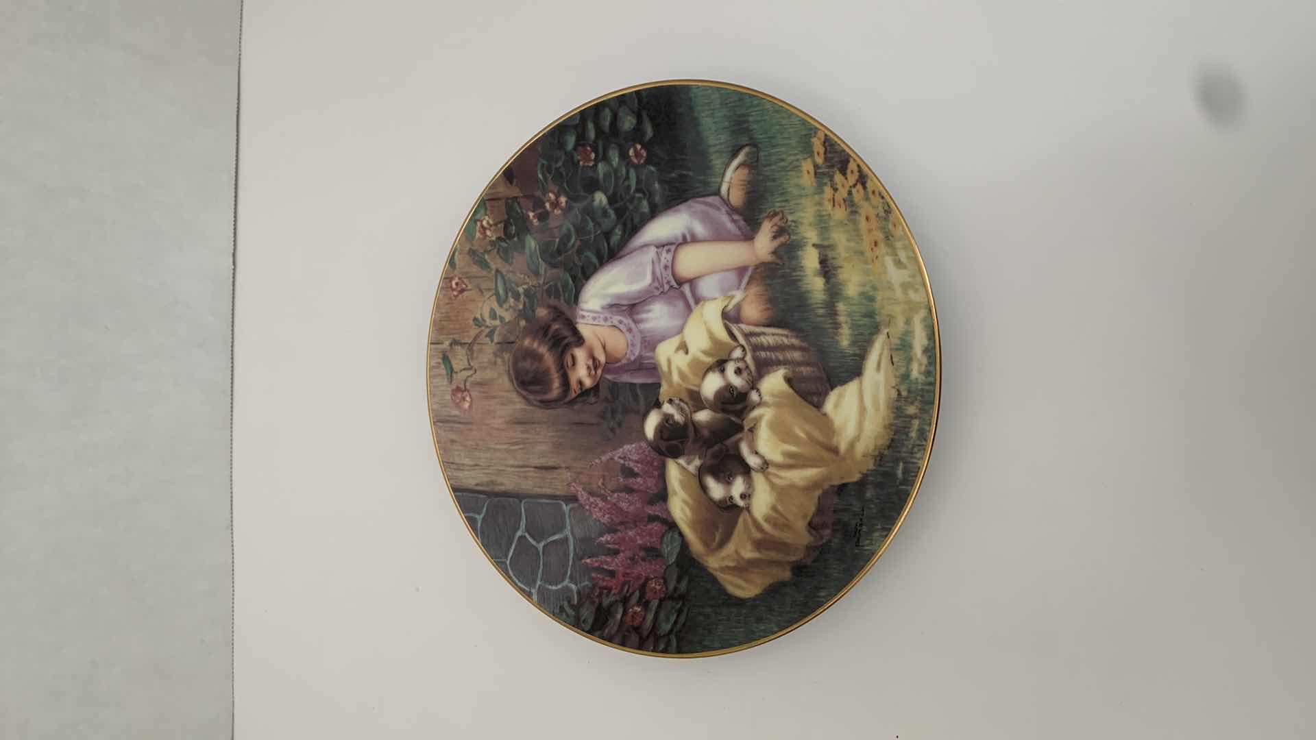 Photo 1 of MM GRIMBALL “A BASKET FULL” PLATE 9” WIDE