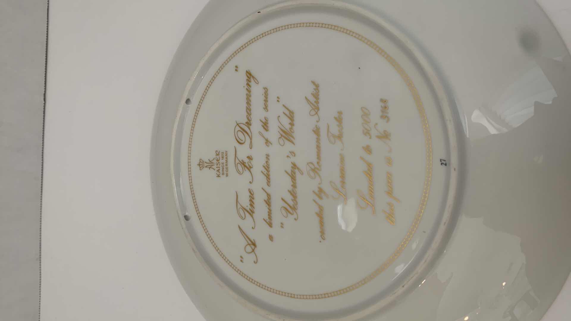 Photo 3 of LORRAINE TRESTER “A TIME FOR DREAMING” KAISER PLATE 10” WIDE