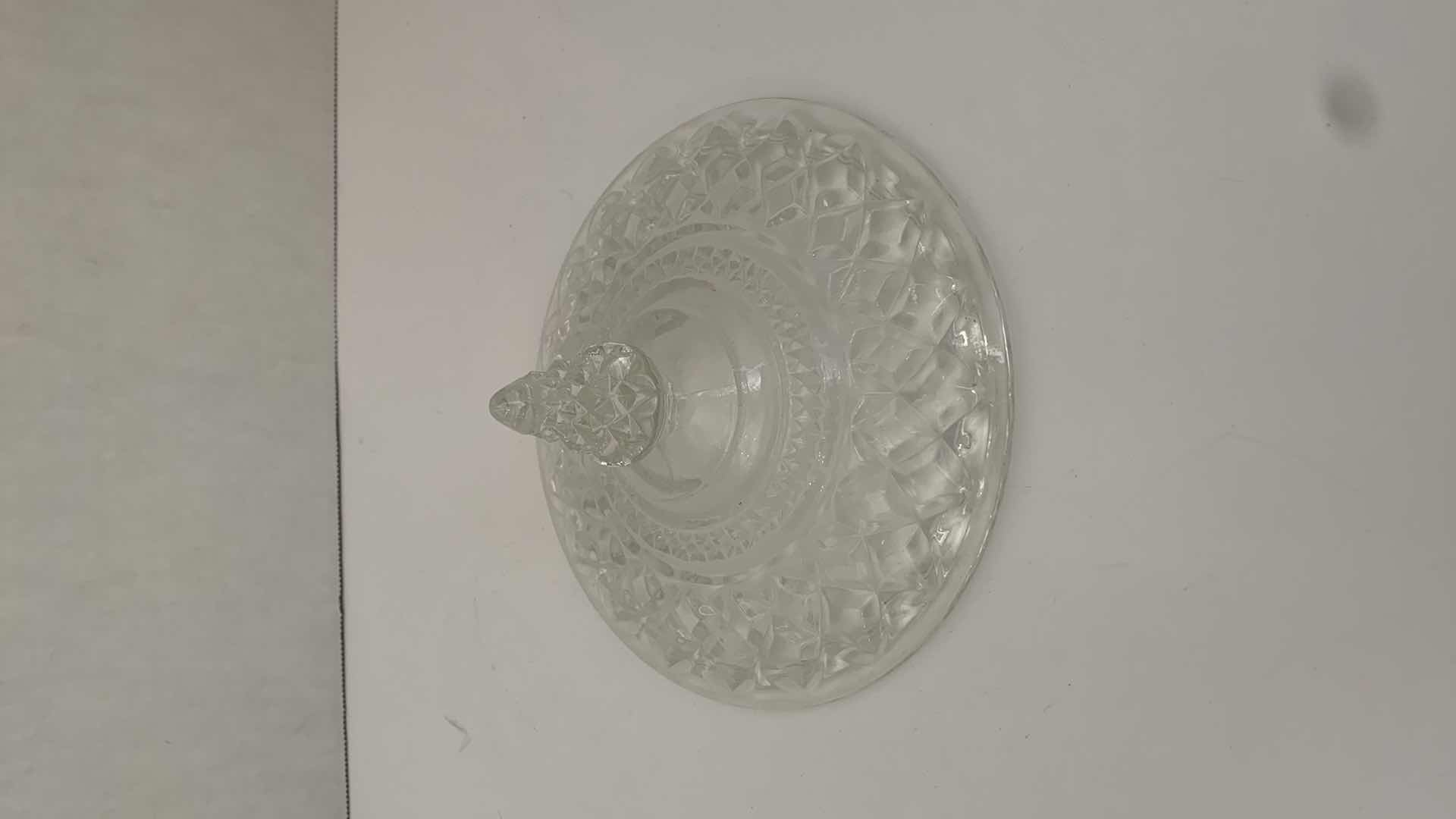 Photo 5 of VINTAGE CUT CRYSTAL DISH WITH LID 7” X 7” H 7.5”