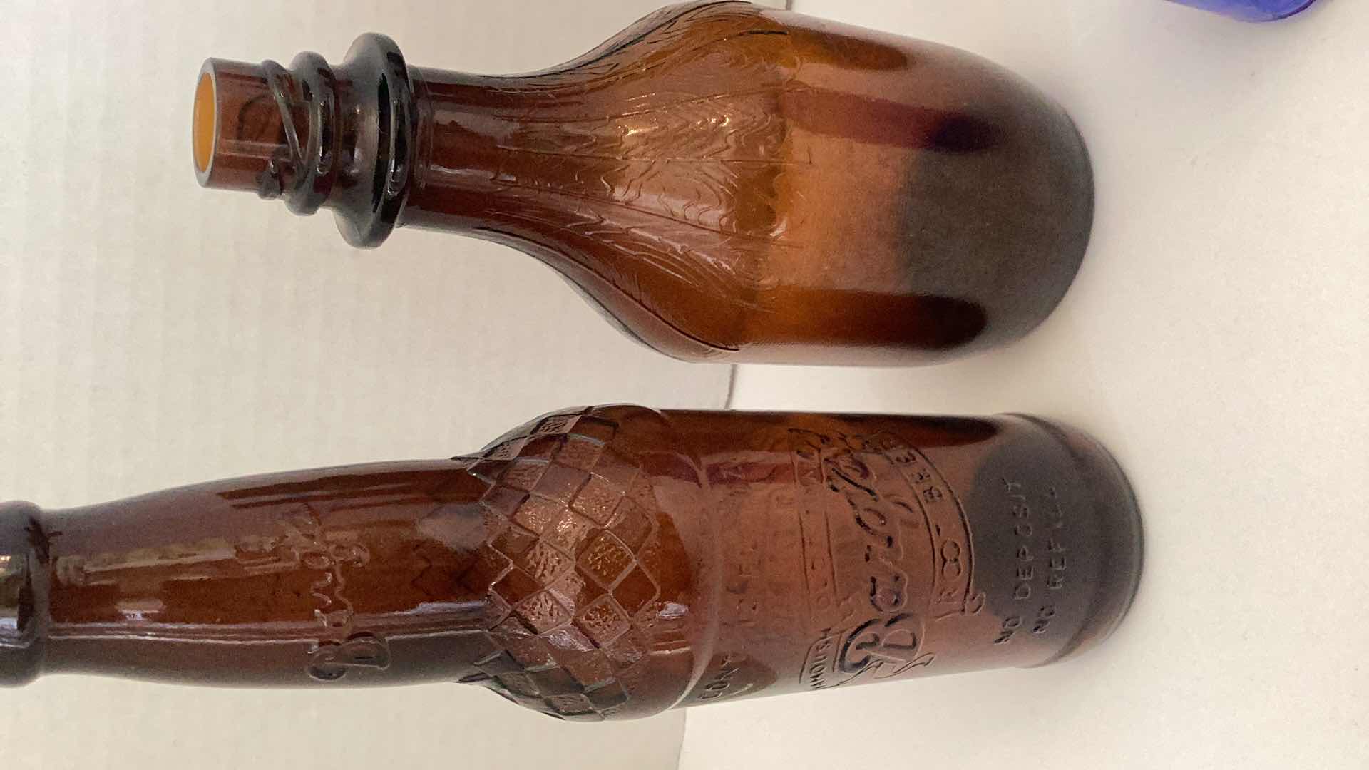 Photo 2 of FIVE VINTAGE GLASS BOTTLES