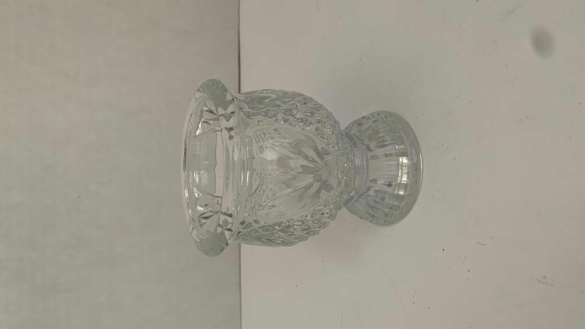 Photo 3 of SET OF 3 VINTAGE CUT CRYSTAL CUPS 6” X 4” H 4”