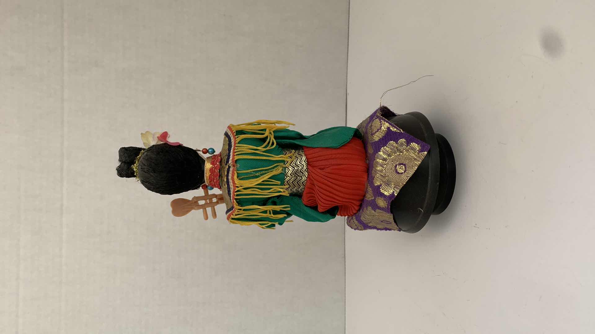 Photo 3 of VINTAGE ROTATING CHINESE DOLL 5” X 5” H 11”