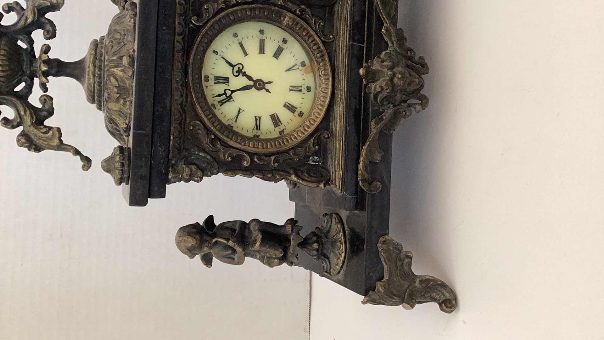 Photo 2 of ANTIQUE VERY HEAVY BRASS CLOCK NON-FUNCTIONAL