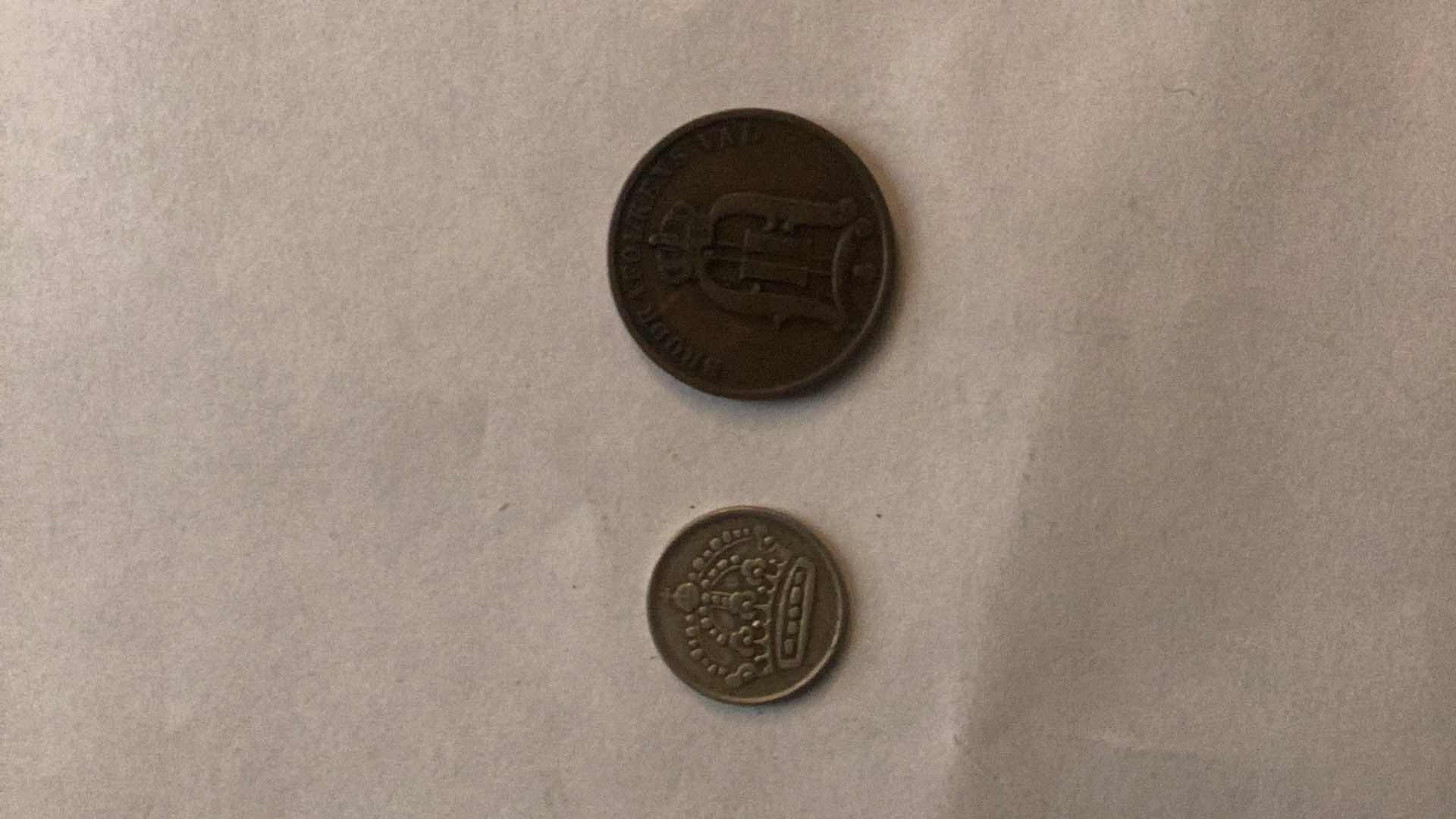 Photo 1 of SWEDEN 1895,1955 ORE COINS
