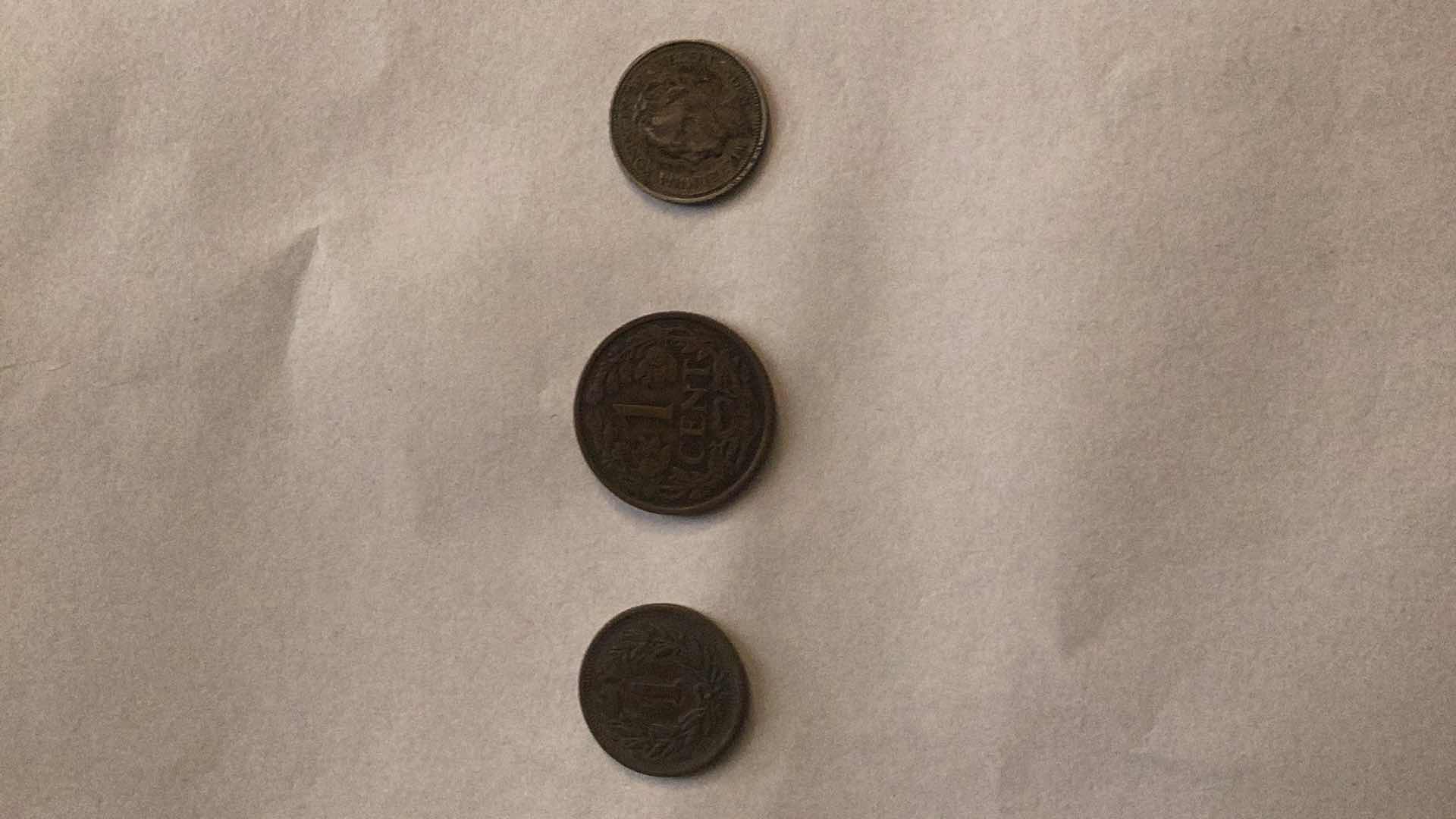 Photo 2 of NETHERLANDS 1927,1928,1941 COINS