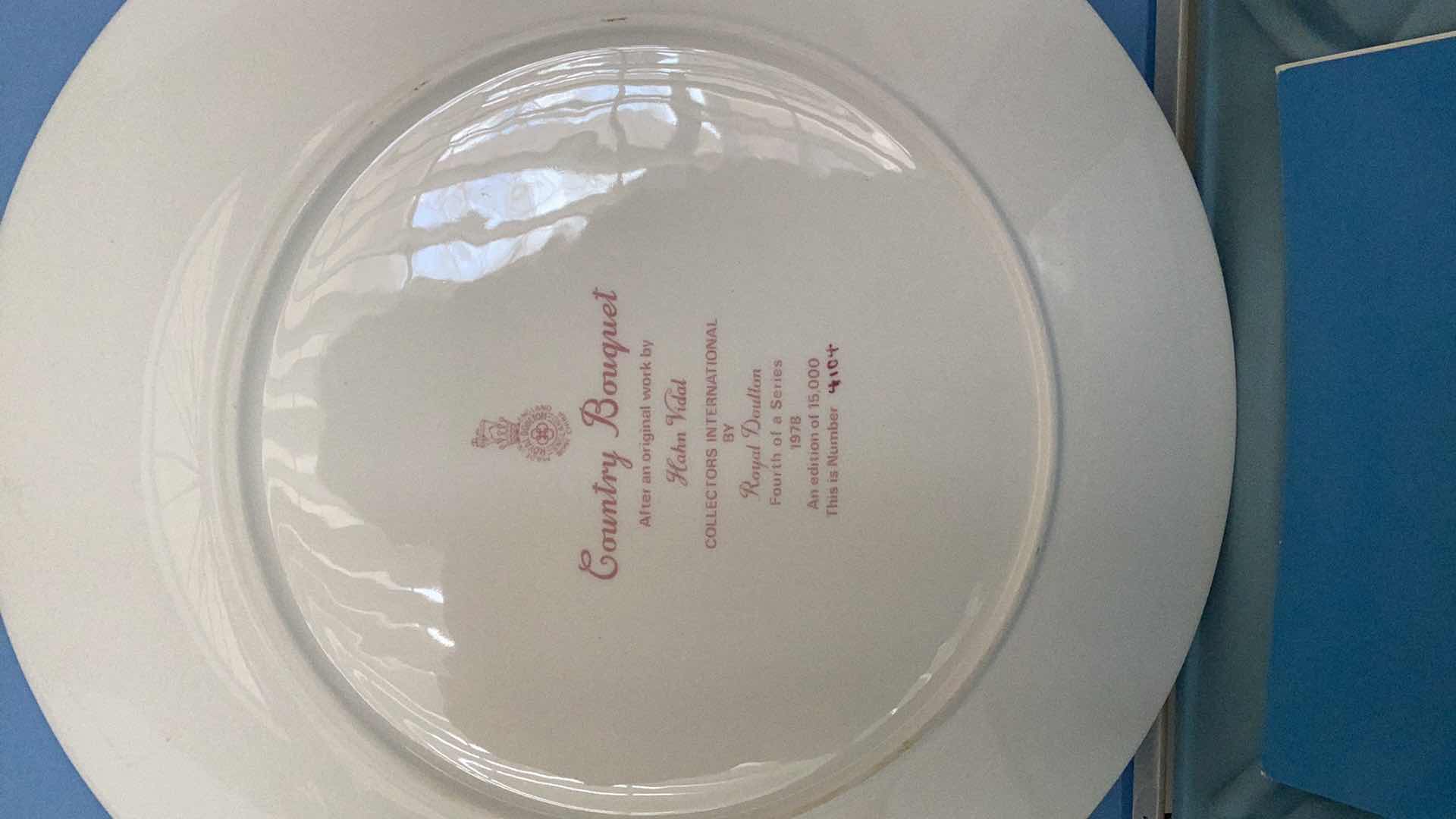 Photo 2 of ROYAL DOULTON HAHN VIDAL LIMITED EDITION PORCELAIN COLLECTORS PLATE