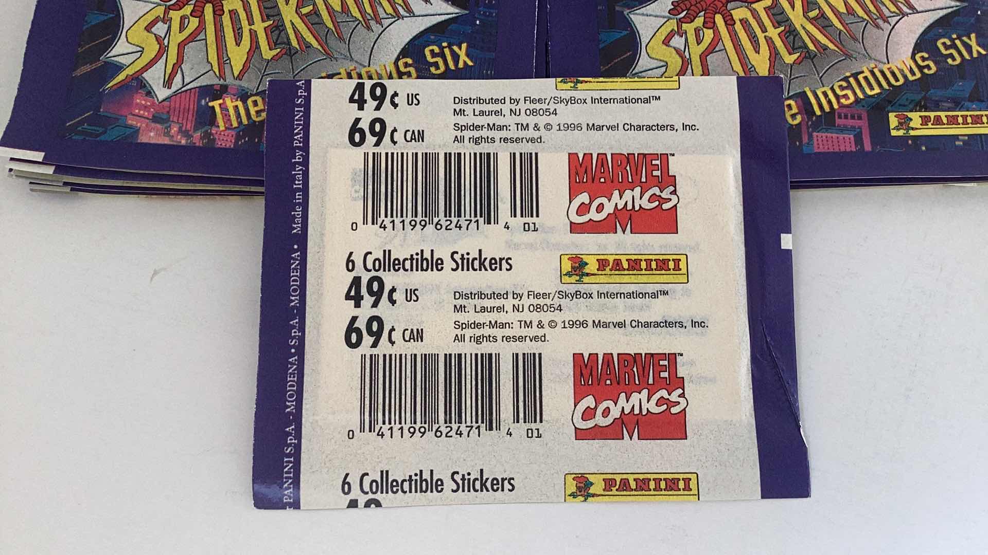 Photo 2 of SET OF 10 1996 PANINI MARVEL COLLECTIBLE STICKERS