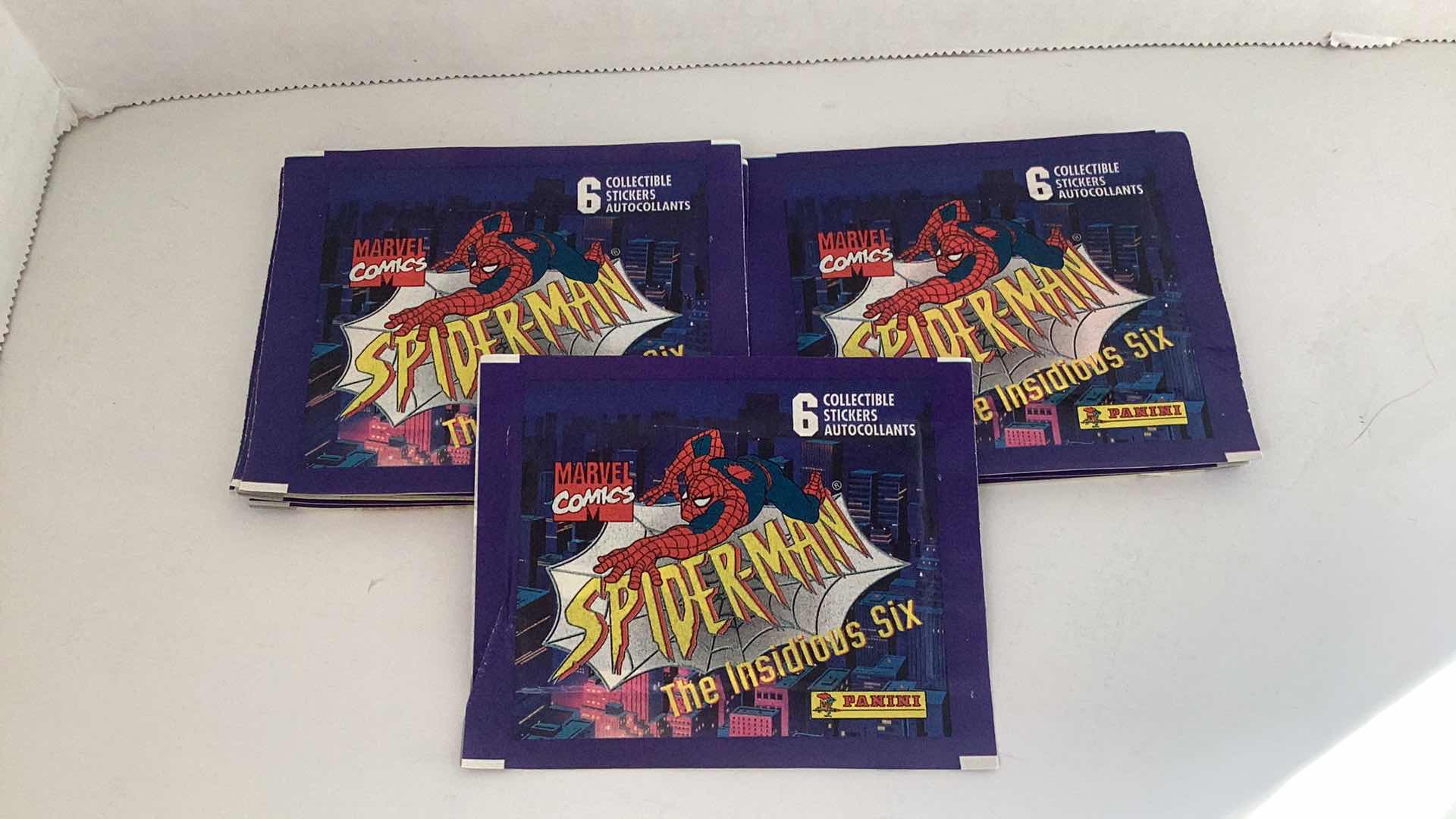 Photo 1 of SET OF 10 1996 PANINI MARVEL COLLECTIBLE STICKERS