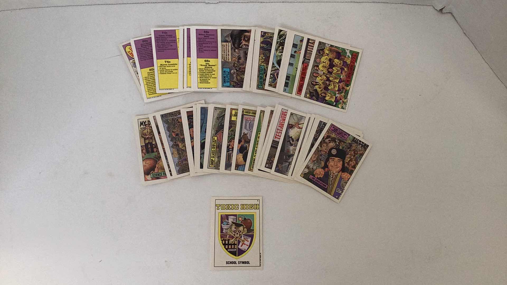 Photo 1 of SET OF 88 TOXIC HIGH 1991 TRADING CARDS