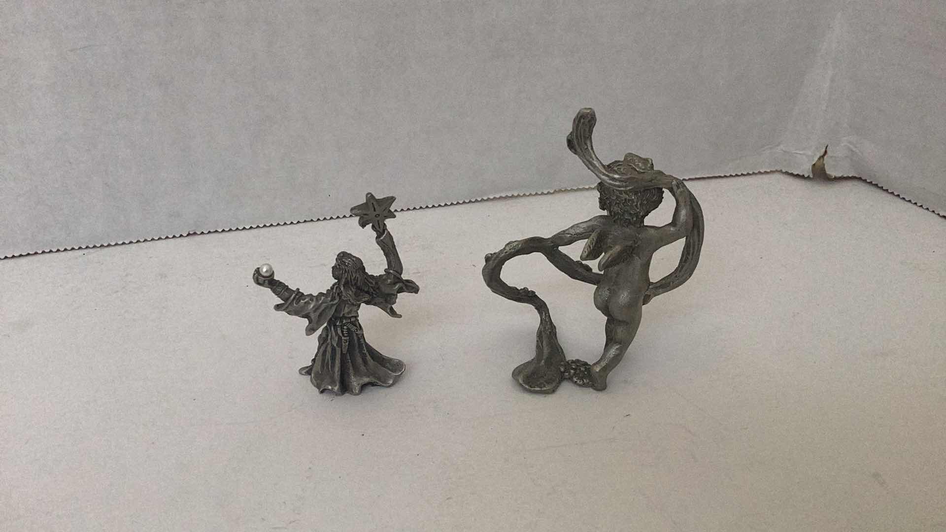 Photo 5 of SET OF 6 PEWTER FANTASY FAIRIES TALLEST 4 INCHES TALL